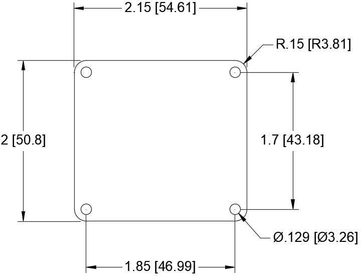 0.5S (half size) SMPL circuit board dimensions.