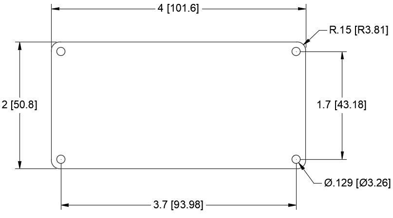 1S (full size) SMPL circuit board dimensions.